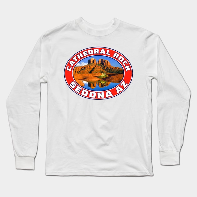 Cathedral Rock Sedona Arizona Long Sleeve T-Shirt by TravelTime